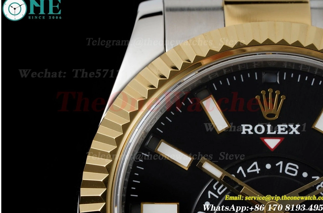 42mm SkyDweller A9001 326933  SS Oyster FNF Stk YG Black 0501